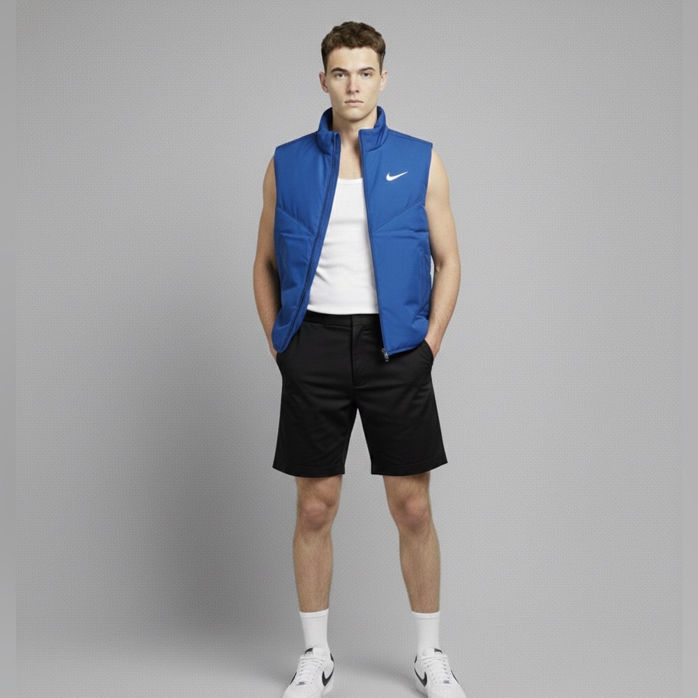 Nike Men's Black Flat Front Shorts